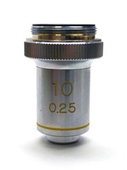 Edmund Industrial Optics Microscope Objective Lens, 10X, 0.25 NA, RMS Mount