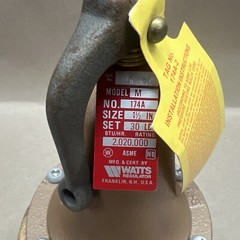 Watts 1-1/2 174A-075 Bronze 75 Psi Safety Relief Valve