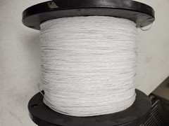 TEFLON 3 COND SHIELDED 24 AWG STRANDED WHITE $$ PER 40FT SECTIONS AIRCRAFT WIRE