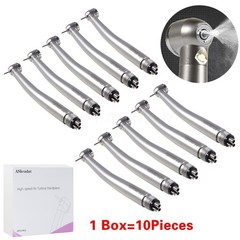 10 PCS Dental LED E-Generator Fiber Optic High Speed Handpiece 4 Hole NSK Style