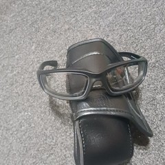 Full Frame Black Safety Glasses Clear Lens with Protective Case