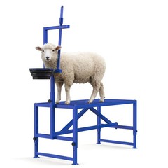 47″ Heavy-Duty Steel Goat Milking Grooming Stand w/Adjustable Headpiece & Legs