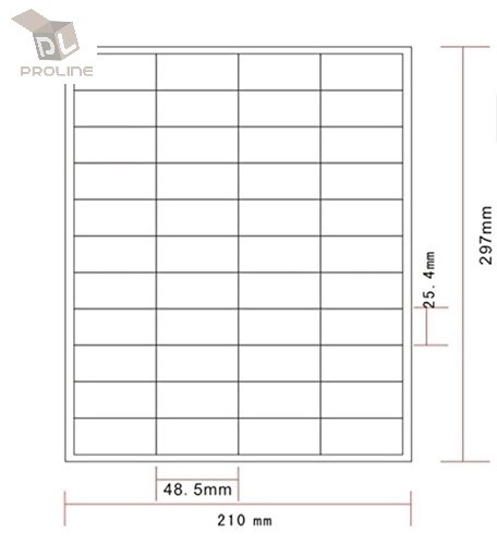 Amazon FBA Label (1000 Sheets 44,000 Labels) 44UP labels 48.5*25.4mm on A4