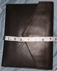 Franklin Covey Dark Brown Full Grain Leather Planner Notebook Cover Snap Closure