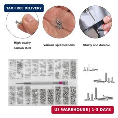 500-Pack M1.2/M1.4/M2 Self-Tapping Micro Screws – Universal Multi-Purpose Repair