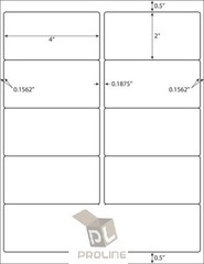 10000 Address Shipping Labels Laser Ink Jet 10 Per Sheet 4″x2″ 10UP 1000 Sheets