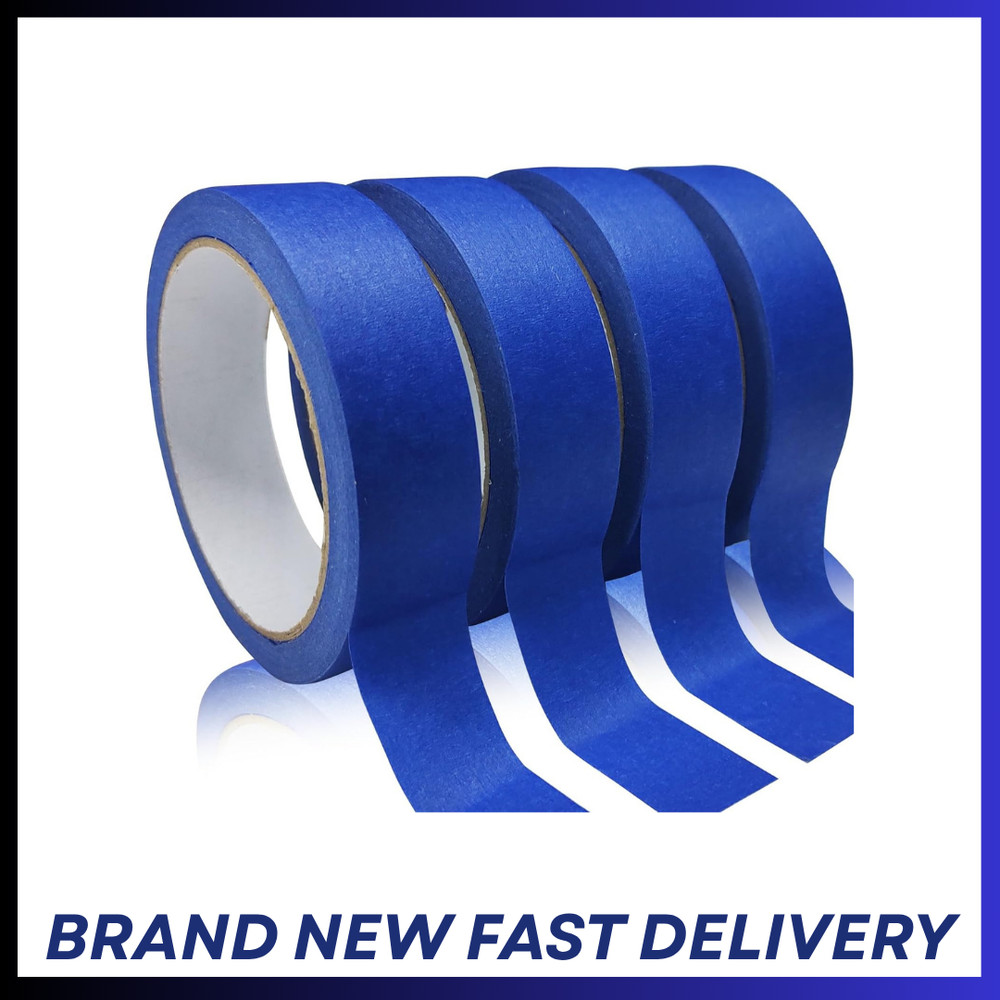 4 Rolls Blue Painter’s Tape 0.94″ x 22 Yds Masking Paint Tape No Residue