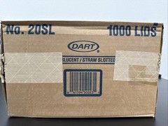 Dart 20SL Translucent Straw Slotted Lid (Case of 1000)