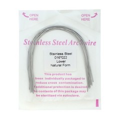 Dental Orthodontic Stainless Steel Archwires Natural Form Rectangular 16×22