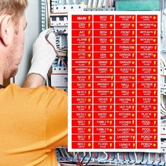 Circuit Breaker Box Label 0.5X1.5″ Electric Fuse Panel Box Identification Labels