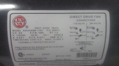 US Motors F25C 3/4 HP 1680 RPM 115/230VAC Direct Drive Blower Motor