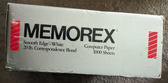 NOS 1000 Sheet Dot Matrix Printer Computer Paper 9.5 x11 Continuous 20lb Memorex