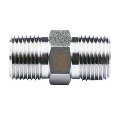 U.S. Solid 304 Stainless Steel Fitting Hex Nipple, NPT 3/8″ Male x 3/8″ Male