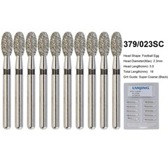 Football Bur 368 379 Dental Diamond Burs FG Football Egg High Speed Fine Coarse