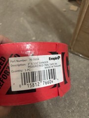 Empire Level 76-0604 500’x3″ Reinforced Construction Grade DANGER/PELIGRO – Tape