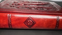 Vtg Three Graces Leather Journal Scrapbook Handmade in Italy 12 “x 9” #2613