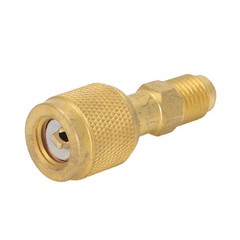 HVAC R32 Reverse Thread 1/4” Female – 1/4” Male Adapter For A2L R454B/R32 Tanks