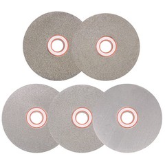 Diamond Flat Lap Disc Set 4″ x 5/8″ Arbor 60/80/100/120/500 Grit Grinding Wheel