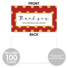 Thank You Cards Small Business (3.5 x 2 Inches – 100 pcs, 300GSM) by Modern 5th