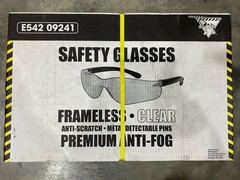 Lot of 300 E542 09241 Workhorse Safety Glasses Frameless Anti-Scratch Anti-Fog