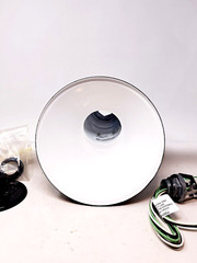 LSI INDUSTRIES 9″ ABOLITE ANGLED REFLECTOR GLOSSY BLACK-AD150 MISSING NECK
