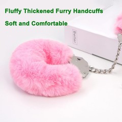 Handcuffs Fluffy with Keys, Fuzzy Sweater Hand Cuffs Set For Women Adult Coup…