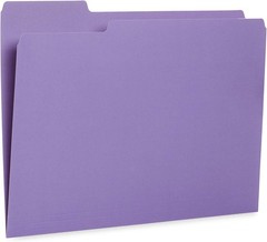 100 Blue Summit Supplies Colored File Folders – GEM Tone Colors, 1/3 Cut Tab