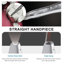 Dental Low Speed 1:1 Direct Drive Straight Handpiece with Single Spray HP Burs