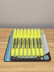 Sealed 8 Yellow Promarx Glowline Highlighters Chisel Tip