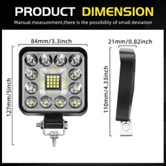 4X LED Tractor Work Lights Flood Light fit Truck,bulldozer,lawn mower,snowplow