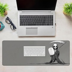 Cute Death Gaming Mouse Pad Cartoon Grim 31.5L x 11.8W inches,