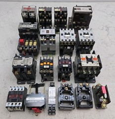 Mixed Lot of Industrial Magnetic Contactors Ac Relays Auxiliary Contact See Pics