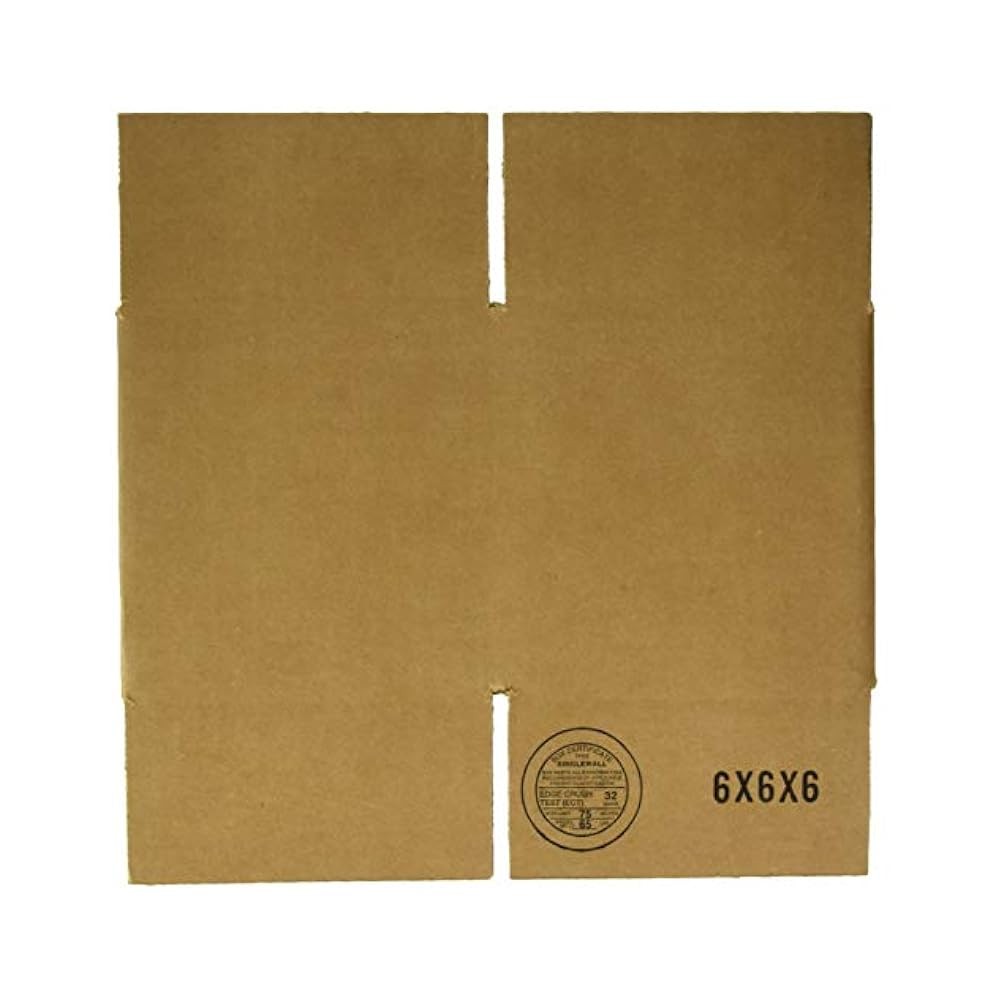 25-Pack 6x6x6″ Durable Shipping Boxes, Cardboard