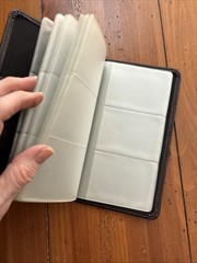 Black Leatherette Business Card Wallet / Organizer