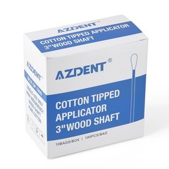 1000pcs Cotton Tipped Applicators 3″（7.6cm）Wooden Swabs Medical Disposable Clean