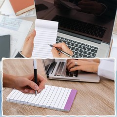 Colarr 24 Pack Legal Pads 3 x 5 Inches Lined Notepads 50 Sheets Wide Ruled Wr…