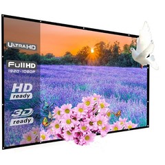 300 Inch Big Size Portable Outdoor Projector Screen, WRLSUN HD 16:9 300