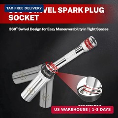 Magnetic Spark Plug Socket 5/8-inch Thin Wall Swivel 3/8-inch Drive Motorcycles