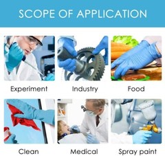 Shamrock Nitrile Examination Gloves, Powder Free, Disposable – 100pcs (Blue)