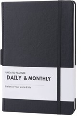 Premium UNDATED Weekly & Monthly Planner (Black)