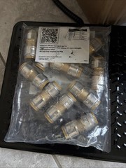 SharkBite Max UR016 3/4″ Push to Connect Brass Straight Coupling Fitting 12 Pack