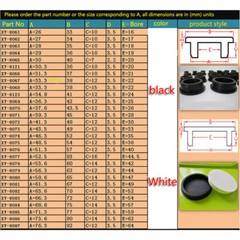 Dust-Proof Black Rubber Plugs Dia 15.5-201.5mm Silicone Soft Stopper Sealing Cap