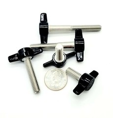 5/16″ Thumb Screw Bolts Black Tee Wing Knob Stainless Steel T Bolts 4 Pack