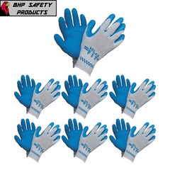 Showa ATLAS Fit 300 Latex Palm-Dipped Blue Rubber Work Gloves, 144-Pairs / Case