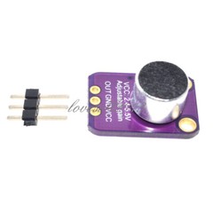 MAX4466 Electret Microphone Amplifier with Adjustable Gain for Arduino