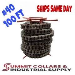 #40 Single Strand Roller Chain 100 Foot Roll 1/2″ Pitch x 5/16″ Width