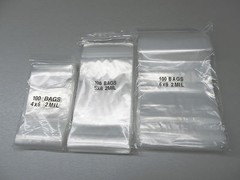 300 Bags 2mil Clear Assortment 3 Large Sizes 4×6 5×8 6×9 Reclosable 100 @ Size