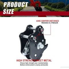 Semi-auto tool-free quick coupler for mini excavators local stock free shipping