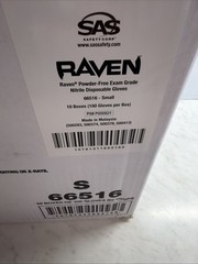 SAS Raven Black Nitrile Gloves Powder Free 7mil (10/Boxes of 100) Sm FREE SHIP