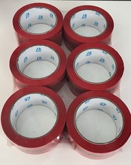 6 Rolls Official eBay Brand Logo Red Packing Packaging Tape Shipping 2″ X 75”